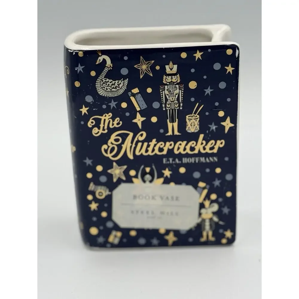 Steel Mill & Co Original Nutcracker Ceramic Small Book-Shaped Decorative Vase